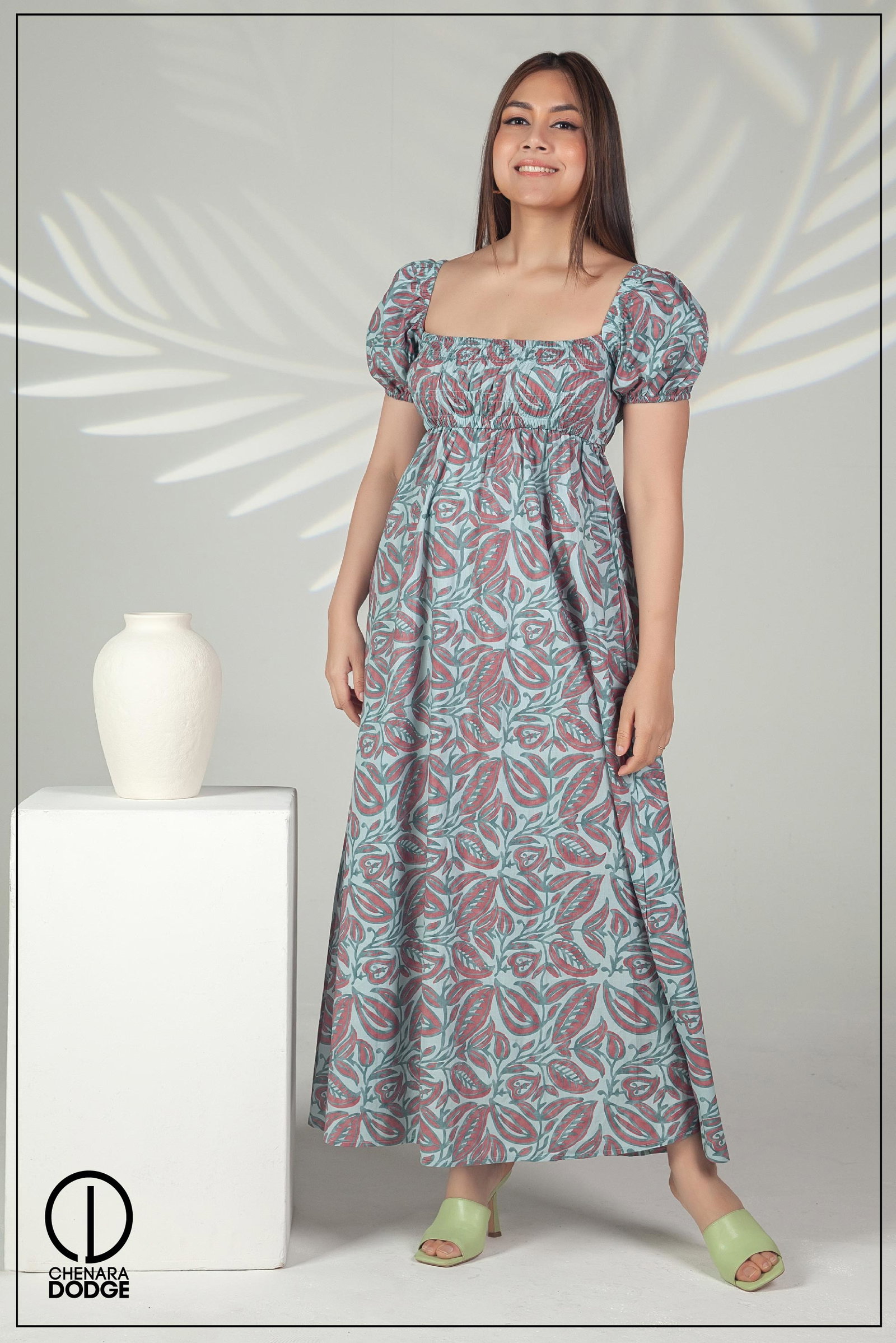 Sweetheart Smocked Maxi Dress main image 1